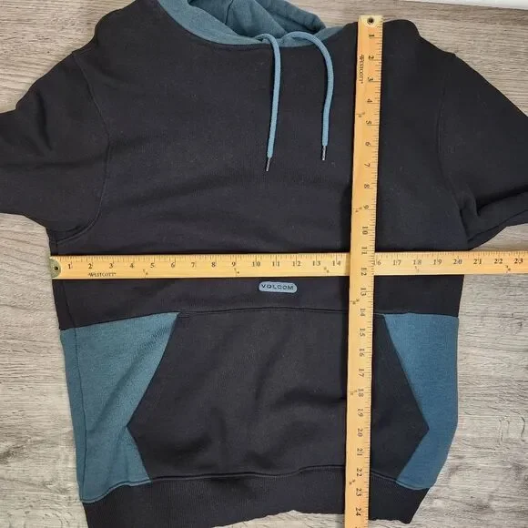 Volcom Forzee Hoodie Mens Med Black Pullover Slim Fit  school outdoor - Picture 8 of 12